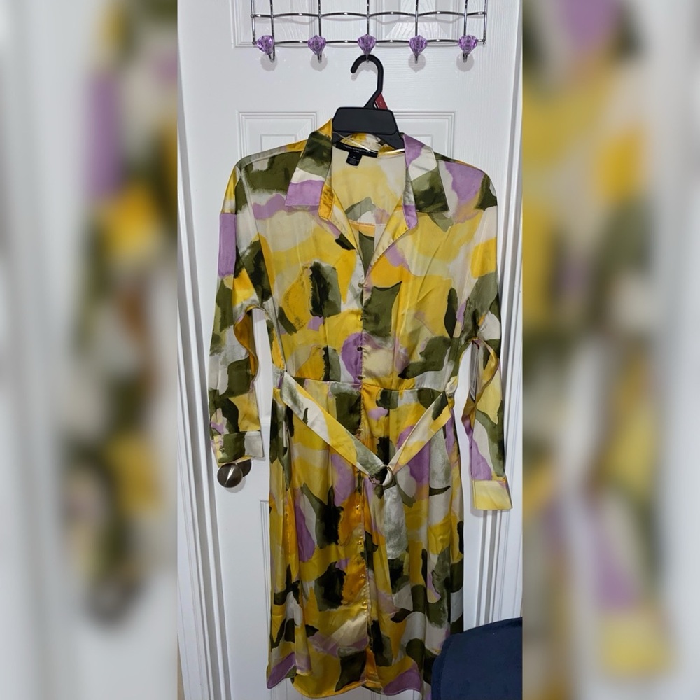 Multicolor Long Shirt Dress